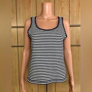 Chico's Classic Striped Tank Top SZ - 1 (Small)